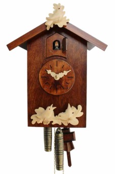 Koekoeksklok met vogels, bladeren en takken