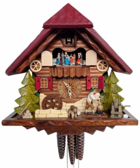 Koekoeksklok met bewegende houthakker