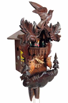 Koekoeksklok met bewegende uilen