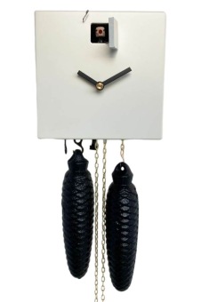 Moderne witte design koekoeksklok