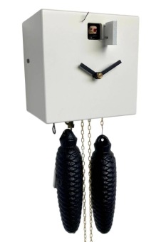 Moderne witte design koekoeksklok