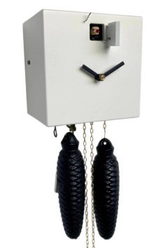 Moderne witte design koekoeksklok